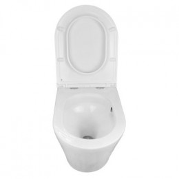 Унитаз приставной Azario 580х360х430 безободковый, быстросъемное сиденье микролифт, с системой смыва Tornado (AZ-1003D-UQ1)