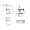 Унитаз компакт Ideal Standard I.Life S напольный, безободковый, без бачка и сиденья (T459601)