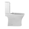 Унитаз-компакт Azario FRETTA ROUND N 340х650х770 напольный, безободковый, c быстросьемным сиденьем микролифт (AZ-1038A)
