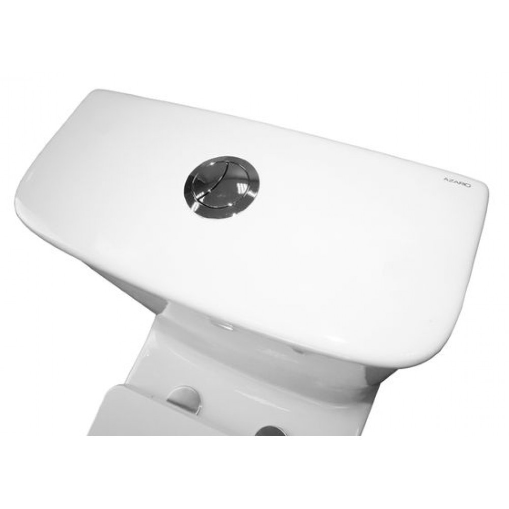Унитаз-моноблок AZARIO GRESSA 705х370х760 напольный, безободковый, в комплекте с сиденьем дюропласт микролифт, белый (AZ-1111)