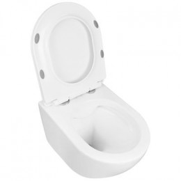 Унитаз подвесной Azario Fatto 360х480х350 безободковый, c быстросъемным сиденьем микролифт (AZ-1049WS)