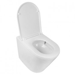Унитаз приставной Azario 580х360х430 безободковый, быстросъемное сиденье микролифт, с системой смыва Tornado (AZ-1003D-UQ1)
