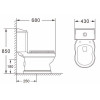 Унитаз-компакт Azario LORETTI 680х430х850 напольный, в комплекте с сиденьем полипропилен микролифт (AZ-239)