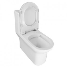 Унитаз-моноблок Creo Ceramique ONE 358х720х760 безободковый, в комплекте с быстросъемным сиденьем микролифт (ON0103)