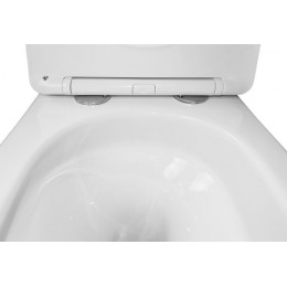 Унитаз подвесной Azario Trevi 495х360х390 безободковый, слив "ТОРНАДО", в комплекте с сидением микролифт, белый (AZ-0093UQ3)