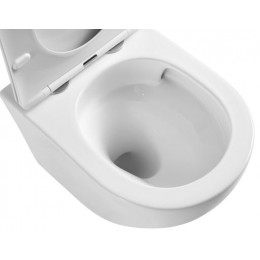 Унитаз подвесной Azario Grado 370х490х360 безободковый, с системой антивсплеск (Торнадо) в комплекте с сидением микролифт (AZ-0046-UQ)