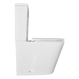 Унитаз-компакт Azario Vetro 605х380х825 напольный, безободковый, с бачком и сиденьем микролифт (AZ-2149)