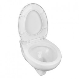 Унитаз подвесной Azario STELLA 370х400х550 ободковый, с быстросъемным сидением микролифт, белый (AZ-VT005+AZ-VT005sc)