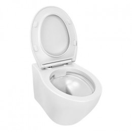 Унитаз подвесной Azario Keras 370х520х360 безободковый, с быстросъемным сиденьем микролифт, белый глянцевый (AZ-99046W)