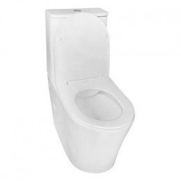 Унитаз-компакт Azario ANTEO ROUND 385х630х820 напольный, безободковый, быстросъемное сиденье микролифт (AZ-1219A)