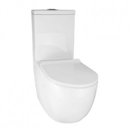 Унитаз-компакт Azario CORSA 630x380x830 напольный, смыв "ТОРНАДО", безободковый с бачком и сиденьем микролифт (AZ-2062Т)