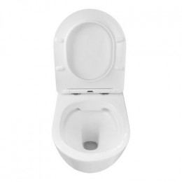 Унитаз подвесной Azario Grado 490х370х370 безободковый, в комплекте с сидением микролифт, белый (AZ-0046 SP)