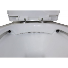 Унитаз моноблок Azario Luna 770x390x710 напольный, горизонтальный слив, сиденье дюропласт микролифт (AZ-1037)