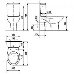 Унитаз-компакт Jika ZETA  напольный (8.2539.6.000.242.9)