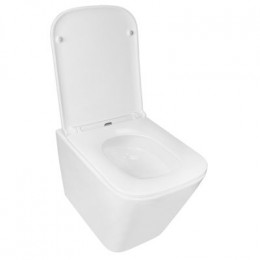 Унитаз подвесной Azario Teramo 340х490х350 безободковый, слив "Торнадо",  в комплекте с сидением микролифт (AZ-0052-UQ3)