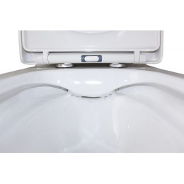 Унитаз-компакт Azario Rise 385х623х792 напольный, безободковый с быстросъемным сиденьем микролифт (AZ-68D)