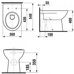 Унитаз приставной Jika Olymp (8236150000001)