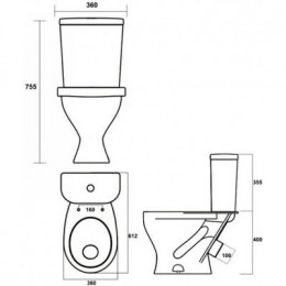 Унитаз-компакт Sanita Формат с сидением микролифт