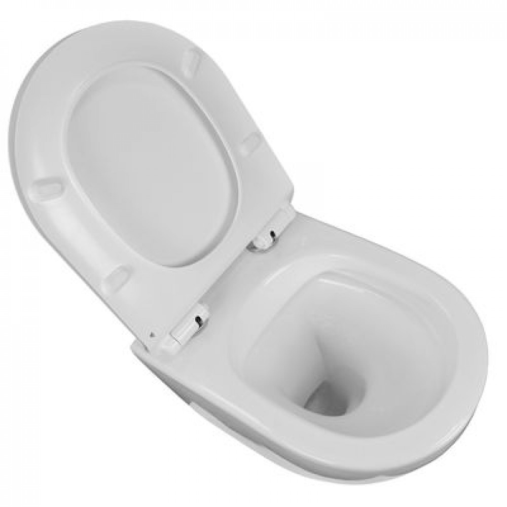 Унитаз подвесной Azario Grado 490х370х360 безободковый с быстросъемным сиденьем микролифт (AZ-0046 -N)