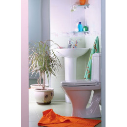 Унитаз-компакт Sanita Аттика Эконом с сидением стандарт (WC.CC/Attica/1-P/WHT.G/S1)