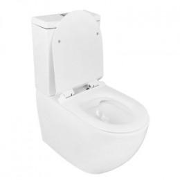 Унитаз-компакт Azario CORSA 630x380x830 напольный, безободковый со смывным механизмом Geberit, бачком и сиденьем микролифт (AZ-2062S-G)