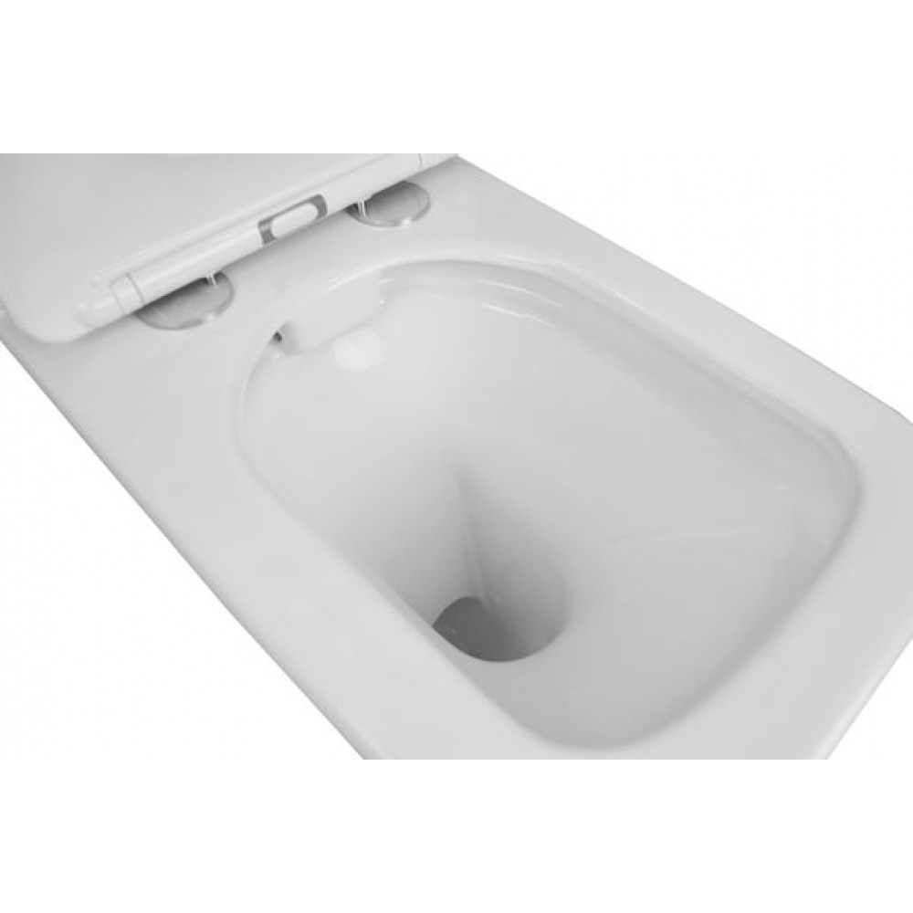 Унитаз-компакт Azario Formal 370х315х790 напольный, безободковый, в комплекте с бачком и сиденьем микролифт (AZ-1353B)
