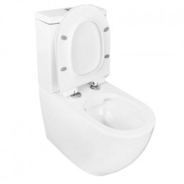 Унитаз-компакт Azario CORSA 630x380x830 напольный, безободковый со смывным механизмом Geberit, бачком и сиденьем микролифт (AZ-2062S-G)