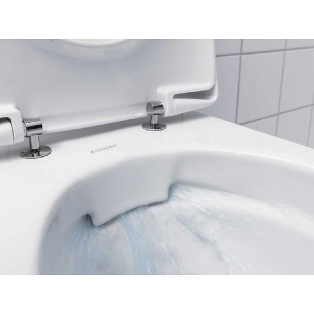 Унитаз подвесной Geberit SMYLE SQUARE безободковый, с сиденьем микролифт (500.683.01.1)