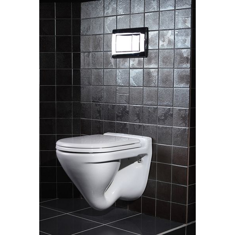 Унитаз подвесной Sanita Luxe Attica 345х495х400 с сидением микролифт (WC.WH/Attica/DM/WHT.G/S1)