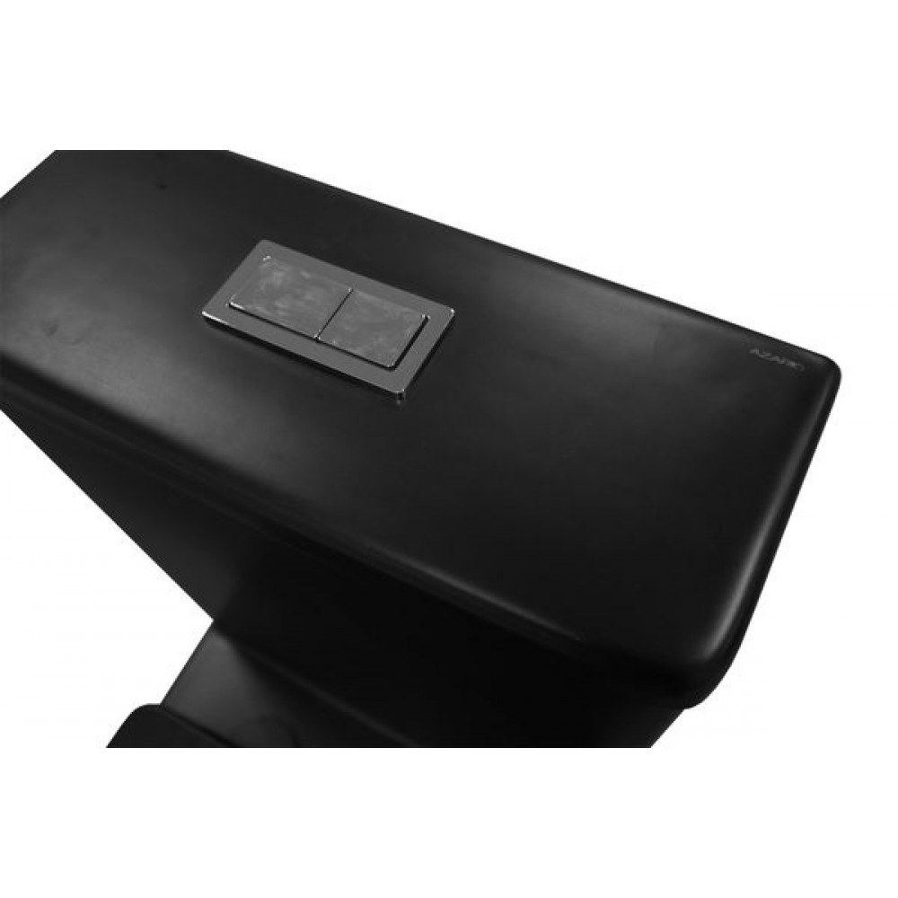 Унитаз-компакт Azario Black King 370х640х810 безободковый, с быстросъемным сиденьем микролифт, черный матовый (AZ-8303D)