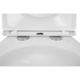 Унитаз подвесной Azario Teramo 515х355х365 безободковый, скрытое крепление, смыв "Торнадо",  в комплекте с сидением микролифт (AZ-0053-UQ3)