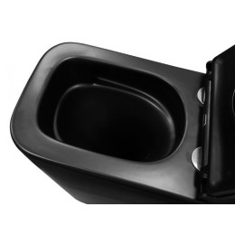 Унитаз подвесной Azario Teramo 490х345х355 безободковый, слив скрытое торнадо, быстросъемное сиденье микролифт, черный матовый (AZ-0052-UQ3MB)