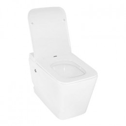 Унитаз импульсный Azario 360х590х440 напольный, квадратный, быстросъемное сиденье микролифт (AZ-101)