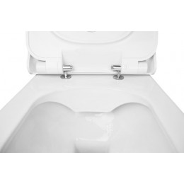 Унитаз подвесной Seramiksan Ocean plus 360х520х350 безободковый, с тонким сиденьем микролифт, белый (Ocean plus)