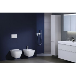 Унитаз подвесной Geberit SMYLE SQUARE безободковый, с быстросъемным сиденьем микролифт (500.685.01.1)