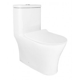 Унитаз-моноблок Azario SAFI 700x365x765 безободковый, в комплекте с сиденьем микролифт (AZ-0852)