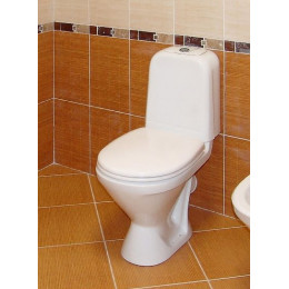 Унитаз-компакт Sanita Самарский с сиденьем и сливной арматурой, белый (WC.CC/Samarsky/2-TM/WHT.G/S1)