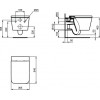 Унитаз подвесной Ideal Standard BLEND CUBE 365х545х345 белый (T368601)