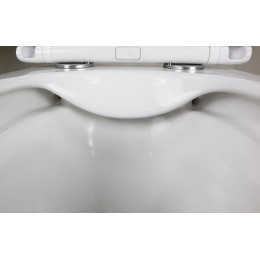 Унитаз подвесной Azario PRO 490х345х355 безободковый, в комплекте с быстросъемным сидением микролифт (PRO-002)