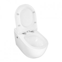 Унитаз импульсный Azario 360х570х375 подвесной, полукруглый, быстросъемное сиденье микролифт, монтажная рама в комплекте (AZ-102C)