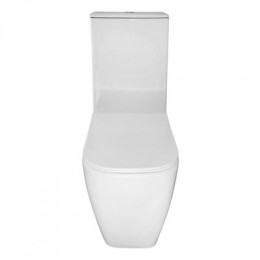 Унитаз-компакт Azario MIRADA S 385х620х920 напольный, безободковый в комплекте с бачком и сиденьем микролифт, белый (AZ-1288A)