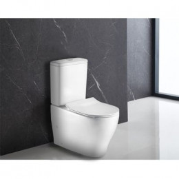 Унитаз-компакт Azario Maro 690х385х840 напольный, безободковый, с бачком и сиденьем микролифт (AZ-2154)