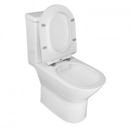 Унитаз-компакт Azario Mons 380х650х790 напольный, безободковый, с быстросъемным сиденьем микролифт (AZ-76004)