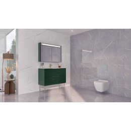 Унитаз подвесной Seramiksan Saturn 360х500х350 безободковый, с тонким сиденьем микролифт, белый (A141151H+A090001)