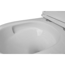 Унитаз подвесной Azario Grado 370х490х360 смыв "Торнадо", скрытое крепление, безободковый, в комплекте с быстросъемным сидением микролифт (AZ-0046-UQ3)