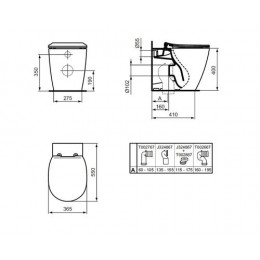 Унитаз приставной Ideal Standard Connect AquaBlade® безободковый, глубокий смыв (E052401)