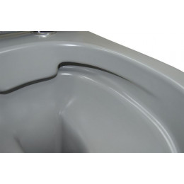 Унитаз подвесной Azario Grado 370х490х370 безободковый, с быстросъемныйм сидением микролифт, серый матовый (AZ-0046 SP MDG)