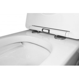 Унитаз подвесной Azario Ollin 360х535х371 безободковый, слив "Торнадо", с быстросъемным сиденьем микролифт (AZ-0513R)