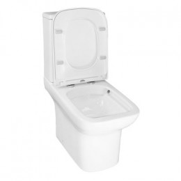 Унитаз-компакт Azario Alba 380х620х805 напольный, безободковый, в комплекте с арматурой GEBERIT, сиденье микролифт (AZ-8323 GB)