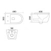 Унитаз подвесной Azario Geno 490х360х360 безободковый, с ультратонким сиденьем микроклифт (AZ2196D)